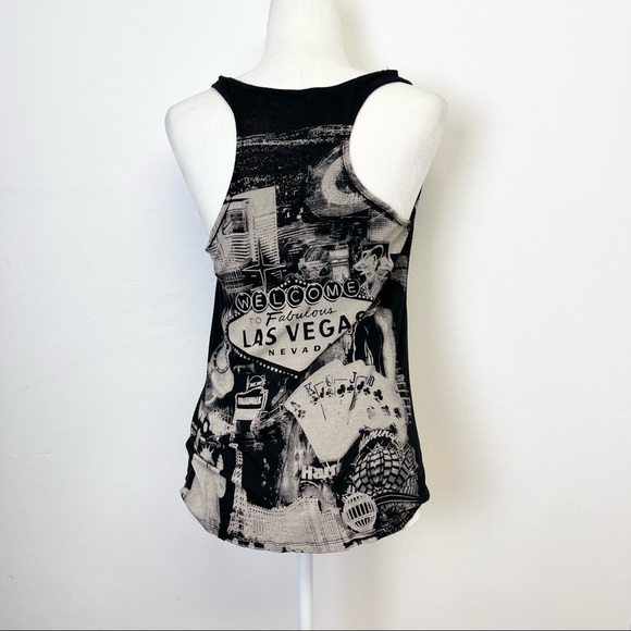 Banana Expression Las Vegas Graphic Muscle Tee Tank Semi Sheer Size Medium - Picture 6 of 16